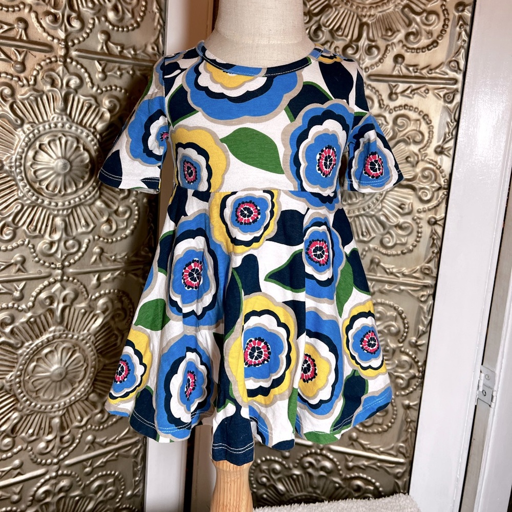 Old navy floral swing dress, 12-18 m